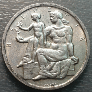 SUIZA SWITZERLAND 5 FRANCOS 5 FRANCS 1948 CONMEMORATIVO EBC+