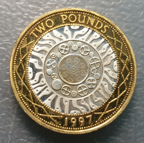 GRAN BRETAÑA GREAT BRITAIN UK 2 POUNDS 2 LIBRAS 1997 SILVER PIEDFORT ESCASA - Imagen 2