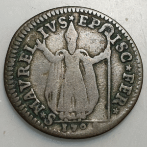 ESTADOS PAPALES PONTIFICIO CLEMENTE XI FERRARA MURAIOLA 4 BAIOCCHI 1709 MAURELIO