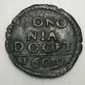 ESTADOS PAPALES PONTIFICIO VATICANO BOLOGNA BOLONIA PABLO V QUATTRINO 1609 MBC-