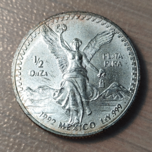 MEXICO LIBERTAD 1/2 ONZA TROY 1992 PLATA SC-