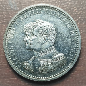 PORTUGAL CARLOS I 500 REIS 1898 EBC-