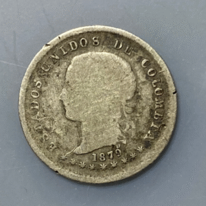 COLOMBIA 10 CENTAVOS 1879 BC