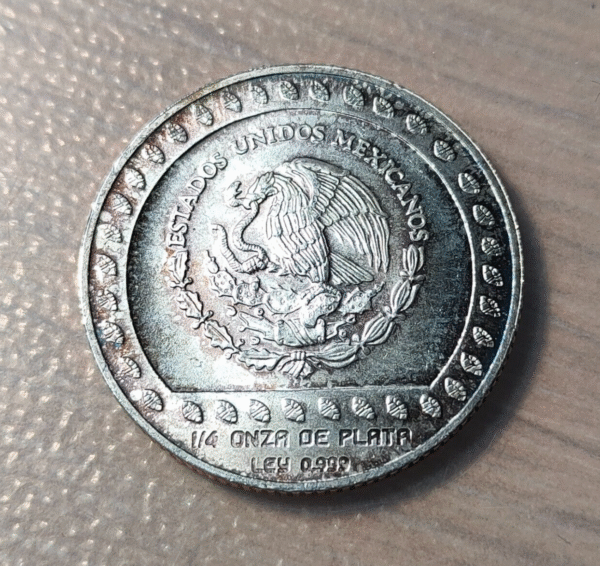 MEXICO 25 PESOS 1992 1/4 ONZA TROY PLATA SC- - Imagen 2