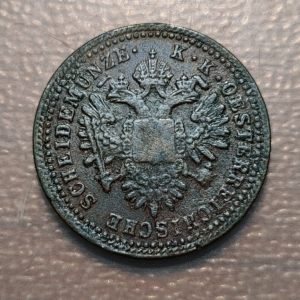 AUSTRIA HUNGARY HUNGRIA 1 KREUZER 1851 E KARLSBURG