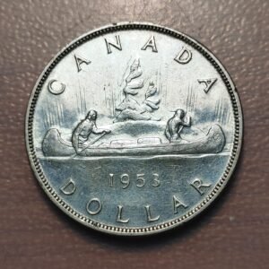 CANADA ELIZABETH II 1 DOLLAR 1953 CANOA EBC