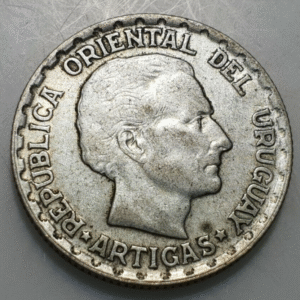 URUGUAY 50 CENTESIMOS 1943 ARTIGAS MBC