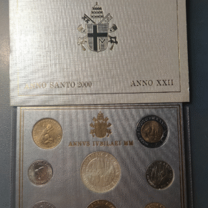 VATICANO JUAN PABLO I SERIE ANUAL OFICIAL 2000 1000 L BIMETALICAS Y PLATA ESCASA