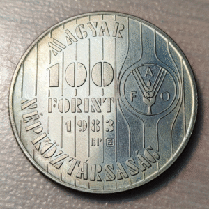 FAO HUNGRIA HUNGARY 100 FLORINT 1983 KM 631 SC UNC