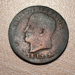 ITALIA REINO DE NAPOLEON BONAPARTE 1 CENTESIMO 1813 V RARO