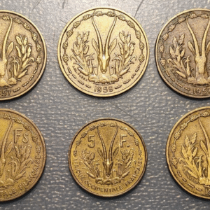 FRENCH WEST AFRICA AFRICA OCCIDENTAL FRANCESA LOTE 6 MONEDAS