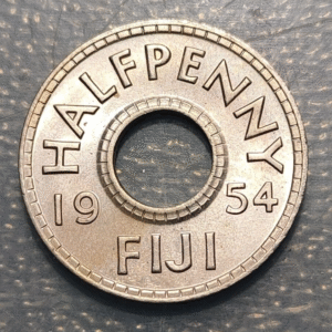 FIJI ELIZABETH II 1/2 PENNY 1954