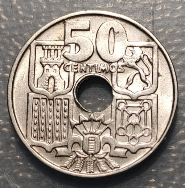 ESPAÑA ESTADO ESPAÑOL 50 CENTIMOS 1963 19-65 SC- - Imagen 2