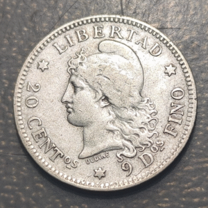 ARGENTINA 20 CENTAVOS 1883 MBC