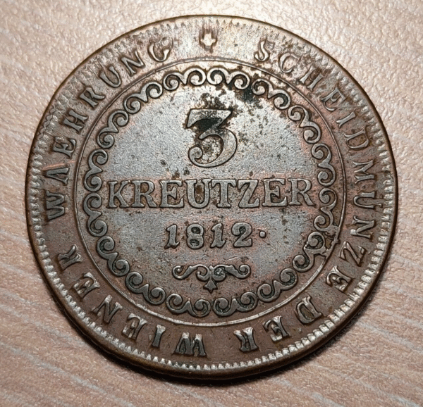 AUSTRIA FRANZ I 3 KREUZER 1812 S MBC- - Imagen 2