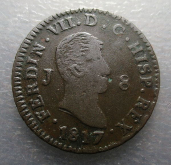 FERNANDO VII JUBIA 8 MARAVEDIS 1817 MBC