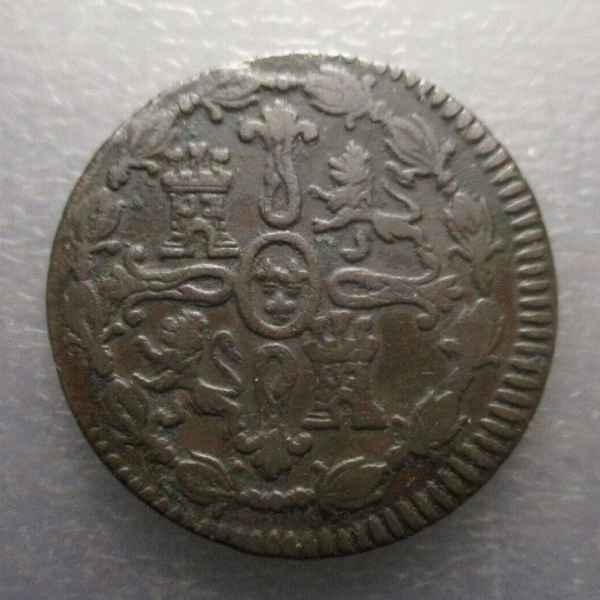FERNANDO VII JUBIA 8 MARAVEDIS 1817 MBC - Imagen 2
