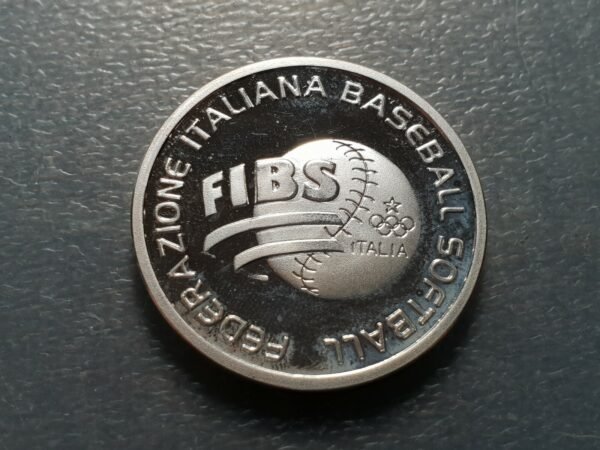 FIBS ITALIAN BASEBALL & SOFTBALL FEDERATION 0.925 SILVER MEDAL 35 mm