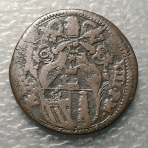 ESTADOS PAPALES PONTIFICIO VATICANO GUBBIO BENEDICTO XIII QUATTRINO BC+