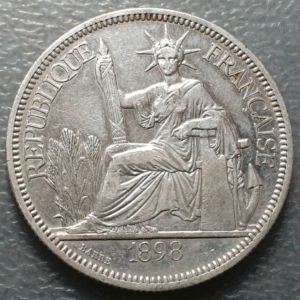 INDOCHINA FRANCESA FRENCH INDOCHINA INDOCHINE PIASTRE DE COMMERCE 1898 MBC