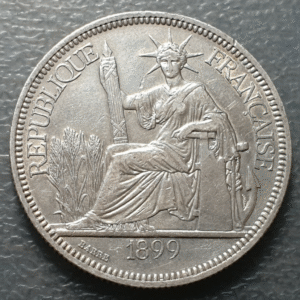 INDOCHINA FRANCESA FRENCH INDOCHINA INDOCHINE PIASTRE DE COMMERCE 1899 MBC/MBC+