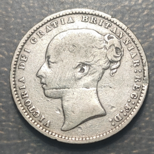 GREAT BRITAIN GRAN BRETAÑA VICTORIA SHILLING 1872 BC/BC+