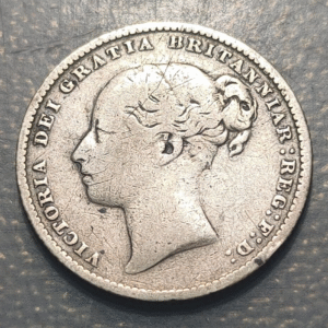 GREAT BRITAIN GRAN BRETAÑA VICTORIA SHILLING 1886 MBC-