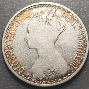 GREAT BRITAIN GRAN BRETAÑA VICTORIA FLORIN 1873 BC+