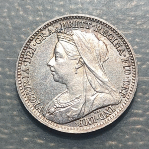 GREAT BRITAIN GRAN BRETAÑA VICTORIA 3 PENCE 1900 MAUNDY SC-
