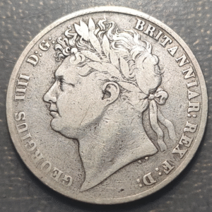 GREAT BRITAIN GRAN BRETAÑA GEORGE IV 1/2 CROWN 1823 BC+