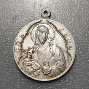 MEDALLA RELIGIOSA SAGRADO CORAZON DE JESUS VIRGEN DEL CARMEN ALUMINIO