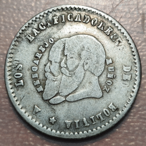 BOLIVIA 1/2 MELGAREJO 1865