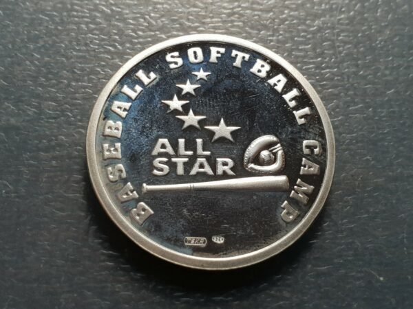 FIBS ITALIAN BASEBALL & SOFTBALL FEDERATION 0.925 SILVER MEDAL 35 mm - Imagen 2