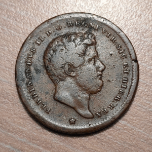 ITALIA NAPOLES NAPOLI DOS SICILIAS FERDINANDO II 2 TORNESI 1851 MBC-