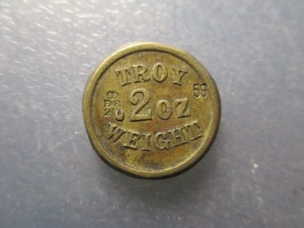 PONDERAL INGLES COIN WEIGHT 0,2 ONZAS TROY - 0.2 TROY OZ. 6,23 g - Imagen 2