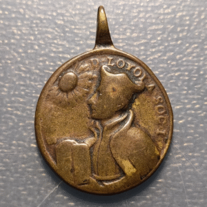 MEDALLA RELIGIOSA JESUITA SAN IGNACIO LOYOLO SAN FRANCISCO XAVIER JAVIER 7,53g