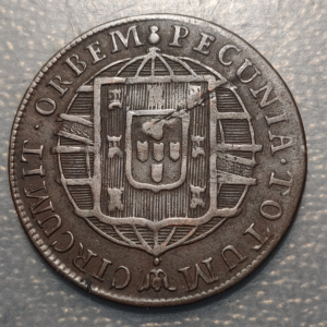 BRASIL PORTUGUES PORTUGUESE BRAZIL JOAO VI 20 REIS 1821 MBC+ PROBABLE ANULADA