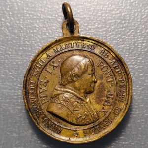 MEDALLA RELIGIOSA IMPERIO ESPAÑOL PIO IX CANONIZACION MARTIRES DE GORCUM 1867