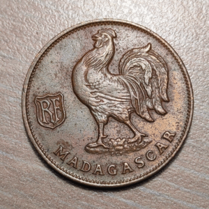 MADAGASCAR 1 FRANC 1 FRANCO 1943 EBC-