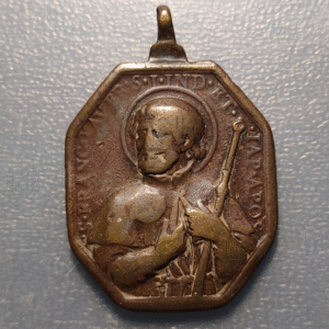 MEDALLA RELIGIOSA GRANDE JESUITA SAN IGNACIO LOYOLA SAN FRANCISCO JAVIER S.XVIII