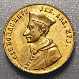 MEDALLA RELIGIOSA CARLO BORROMEO CATEDRAL MILAN 32mm