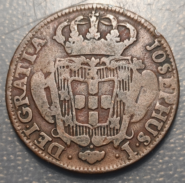 PORTUGAL JOSE I JOSEPHUS I 10 REIS 1765 MBC-