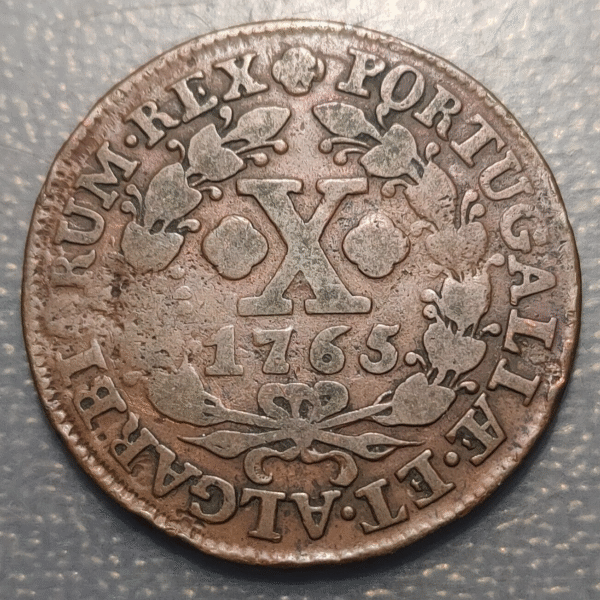 PORTUGAL JOSE I JOSEPHUS I 10 REIS 1765 MBC- - Imagen 2