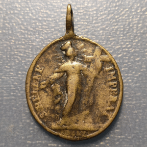 MEDALLA RELIGIOSA SAN PEDRO SANTA HELENA IMPERATRIZ SIGLO XVIII 40x28mm