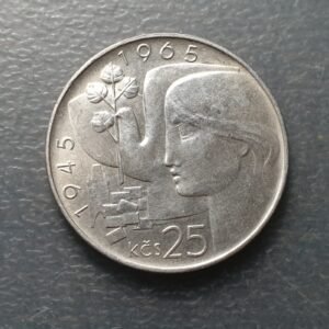 CHECOSLOVAQUIA CZECHOSLOVAKIA 25 KORUN 25 CORONAS 1965 KM-59 EBC/EBC+