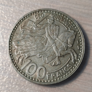 MONACO RAINIER III 100 FRANCS 100 FRANCOS 1950 KM 133 EBC/EBC+