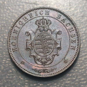 ALEMANIA GERMANY SAJONIA 5 PFENNIG 1869 B MBC+/EBC