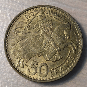 MONACO RAINIER III 50 FRANCS 50 FRANCOS 1950 KM 132 EBC