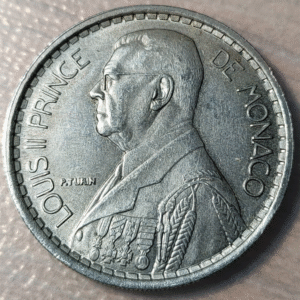 MONACO LOUIS II 20 FRANCS 20 FRANCOS 1947 KM 124 EBC