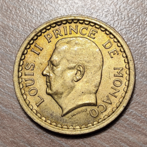 MONACO LOUIS II 1 FRANC 1 FRANCO 1943 KM 120 a EBC